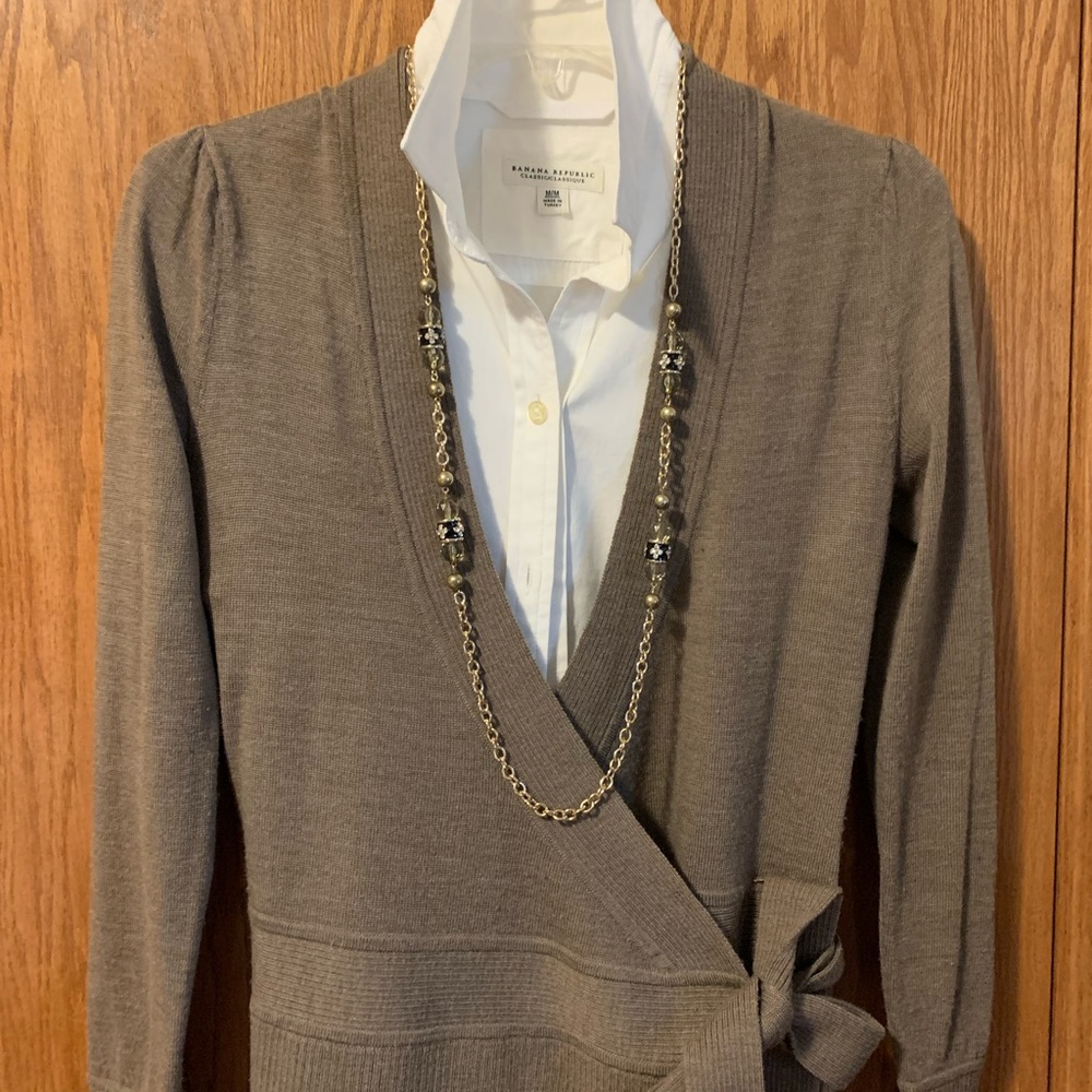 Cardigan Wrap around Tommy Hilfiger 100% wool